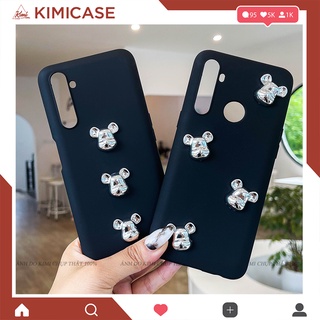 Ốp lưng Oppo Realme 3 5 5 5s 5i 6 7 7i 8 9 Pro 5g 9i C11 C12 C15 C17 C20 C21y C25 C35 silicon đính sticker kaw bạc