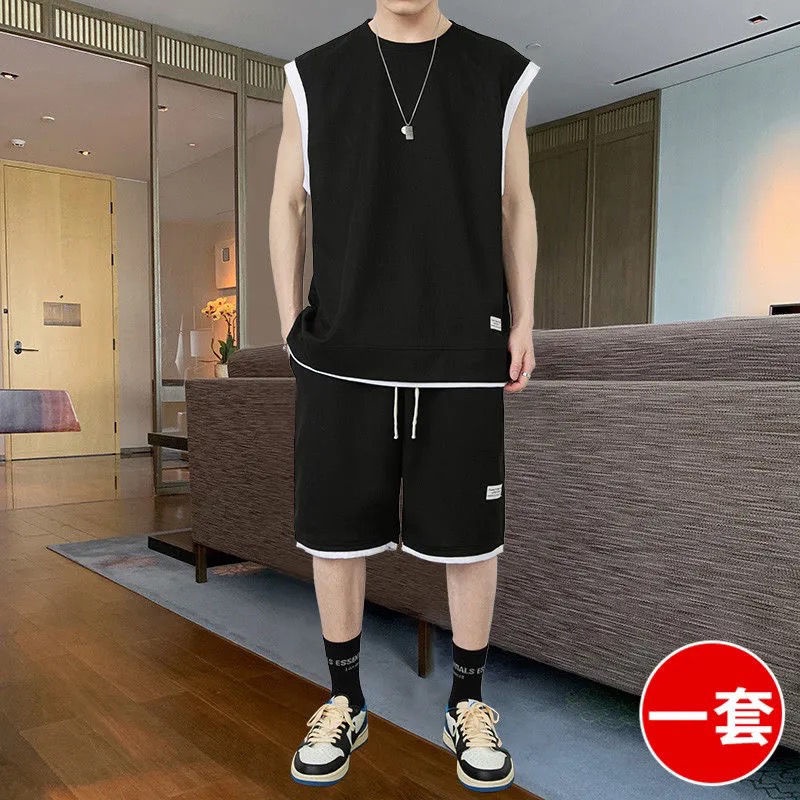 Set Đồ Thể Thao Áo Thun Ba Lỗ + Quần Short Thời Trang Mùa Hè Cho Nam