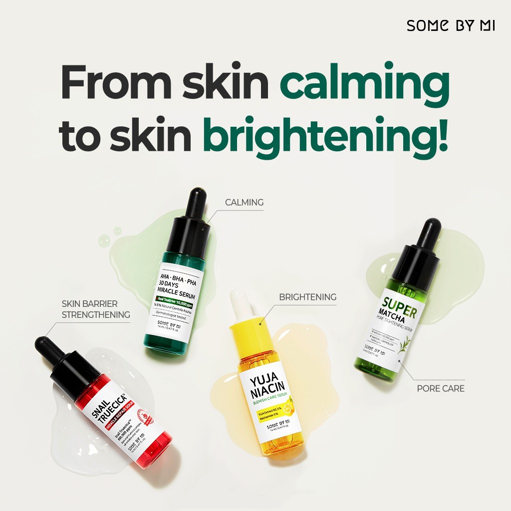 Bộ Kit 4 Serum Dưỡng Da, Chăm Sóc Và Cải Thiện Các Vấn Đề Da Some By Mi Total Care Serum Trial Kit