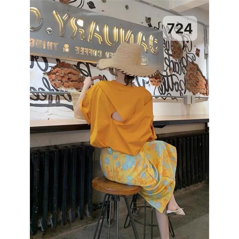 SNU201 - SET NỮ ÁO PULL VÀNG MIX CVAY HOA | BigBuy360 - bigbuy360.vn