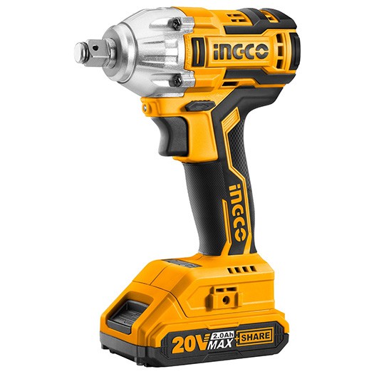 Máy siết bulong dùng pin 20V 1/2" không chổi than Ingco CIWLI2001 tốc độ 2300rpm, tốc độ siết 3550bp, mô men xoắn 300nm