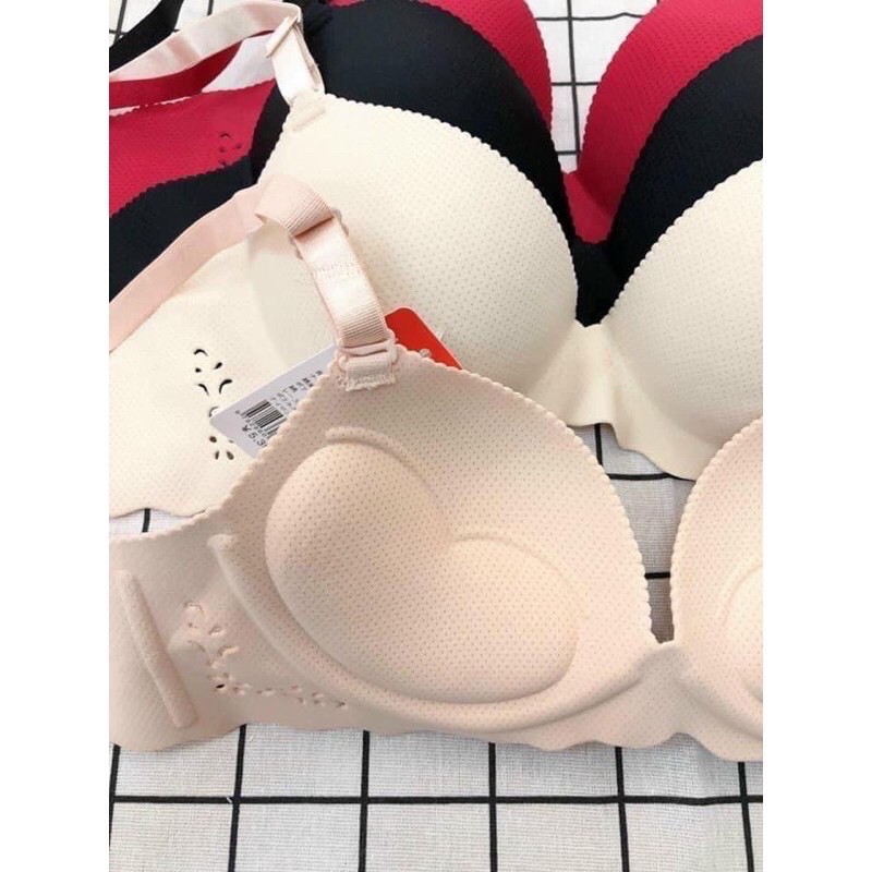 Áo lót nữ su đúc LYMIA hoa không gọng đệm siêu dày thông hơi siêu thoáng A69