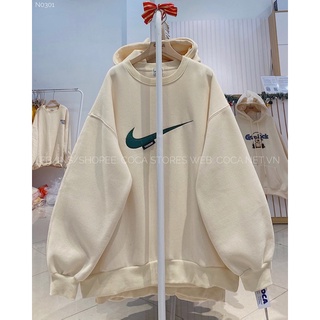 [N0301]🐮 Áo SWEATER thêu mix màu logo N I K E Tuesday form rộng (Có sẵn/ảnh thật)