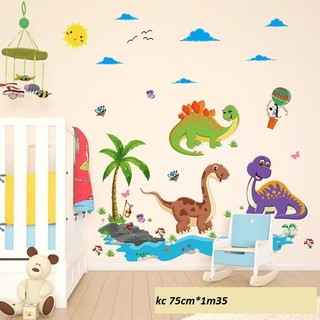 decal dán tường khủng long