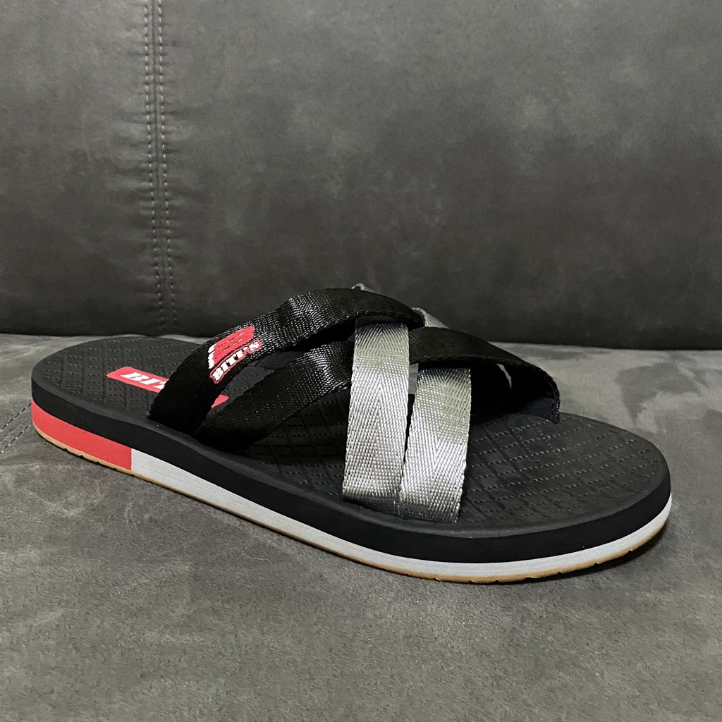Genuine Vietnam Pingxian BITIS men's slip-on slippers non-slip waterproof beef tendon bottom cross-section slip-on slippers 27955