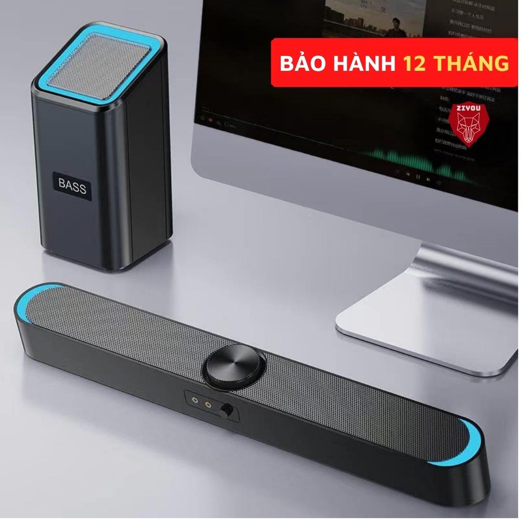 Loa Vi Tính, Loa Máy Tính Bluetooth Ziyou D-238 LED Âm Thanh Vòm 8D Super Bass Nghe Nhạc Trẻ, Trữ Tình, Bolero Cực Đã