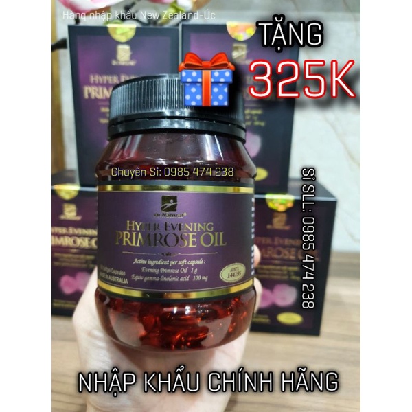 [BẢO HÀNH CHÍNH HÃNG] Viên uống bổ sung nội tiết Dr Natural Hyper Evening Primrose Oil 1000mg- Tinh dầu hoa anh thảo