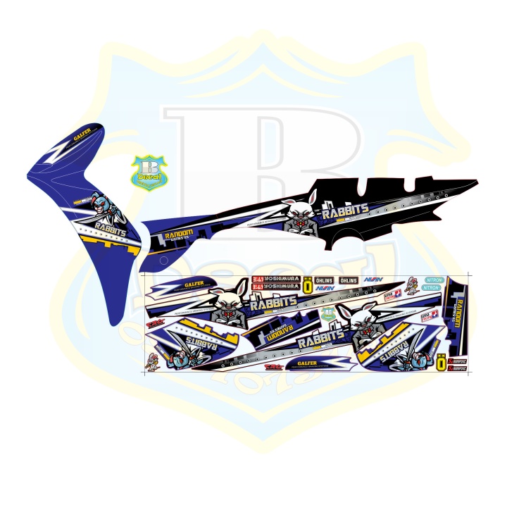 ( Quí khách vui lòng mang ra tiệm cho thợ dán ) Tem elegant 50 2016 thỏ