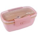 Hộp đựng cơm lúa mạch 2 tầng LUNCH BOX 800ml kèm ly sứ, thìa và nĩa | BigBuy360 - bigbuy360.vn