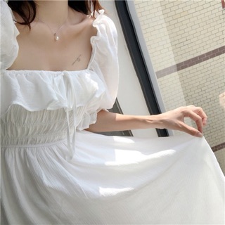 Váy trắng phong cách hàn order taobao