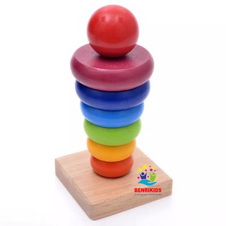Đồ Chơi Tháp Xếp Chồng Bằng Gỗ