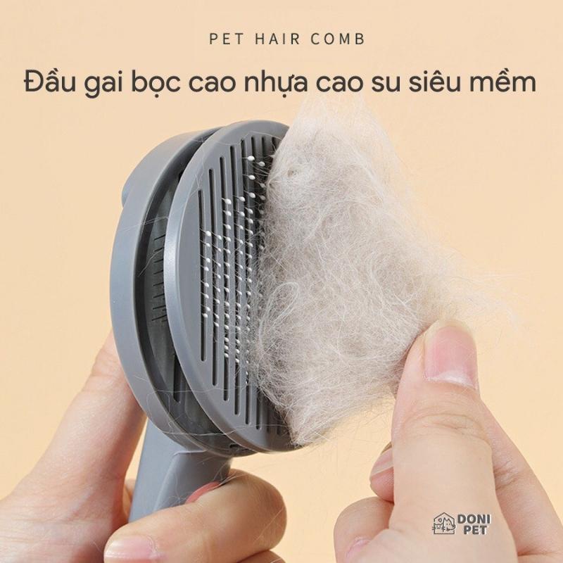 Lược chải lông cho chó mèo có nút bấm PAKEWAy chính hãng-familypetshop.vn
