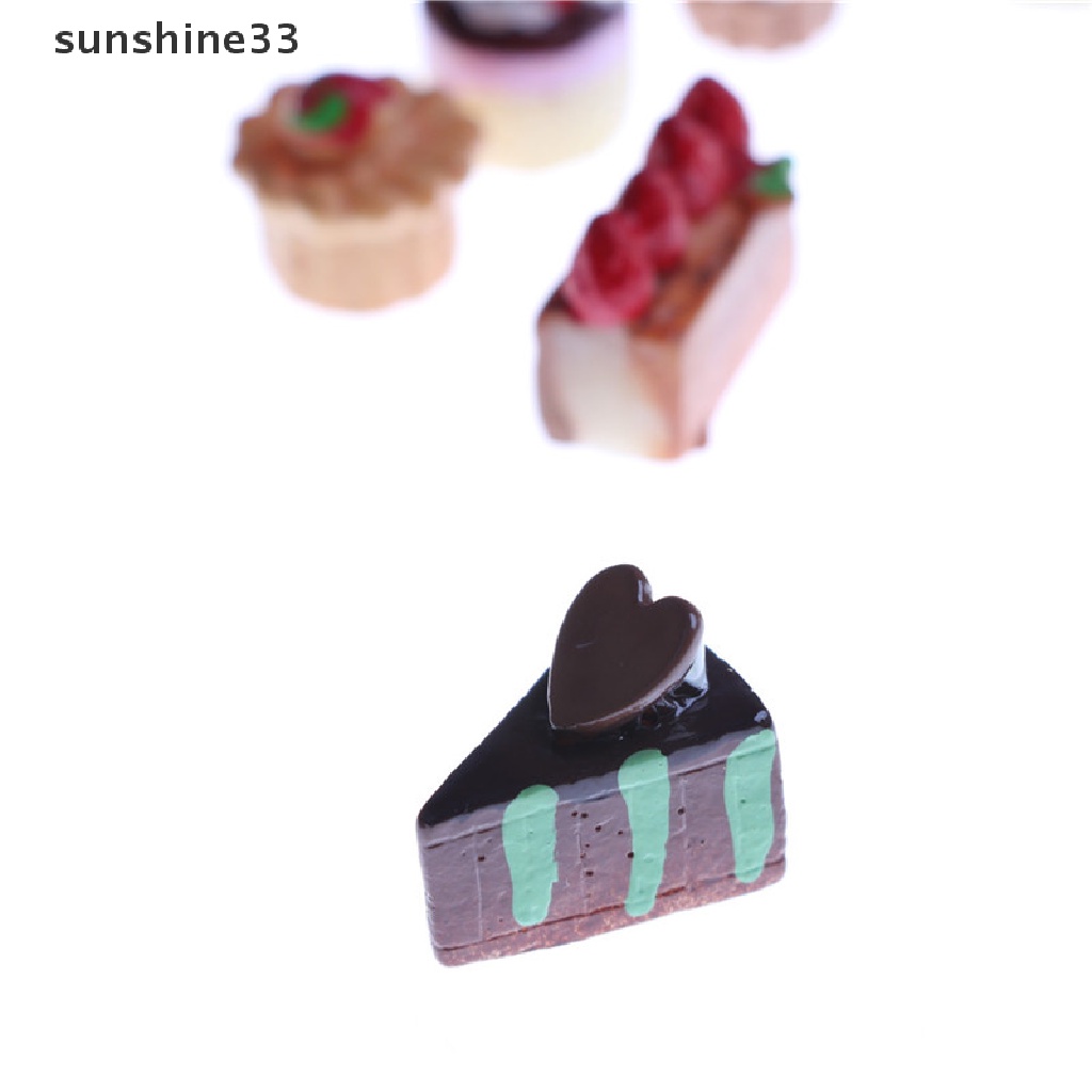 Set 8 Mô Hình Bánh Cupcake / Sô Cô La / Món Ăn Dành Cho Nhà Búp Bê