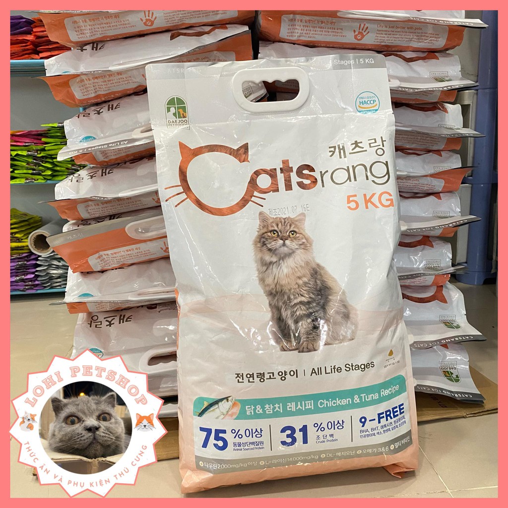 [Catsrang 5kg] Thức ăn cho mèo hạt catsrang bao 5kg