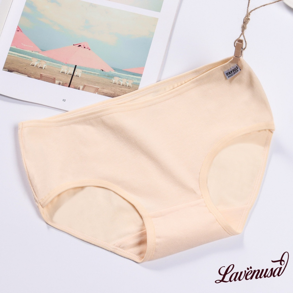 Quần lót nữ cotton trơn mềm mại thoải mái thoáng khí cao cấp LAVENUSA QL78