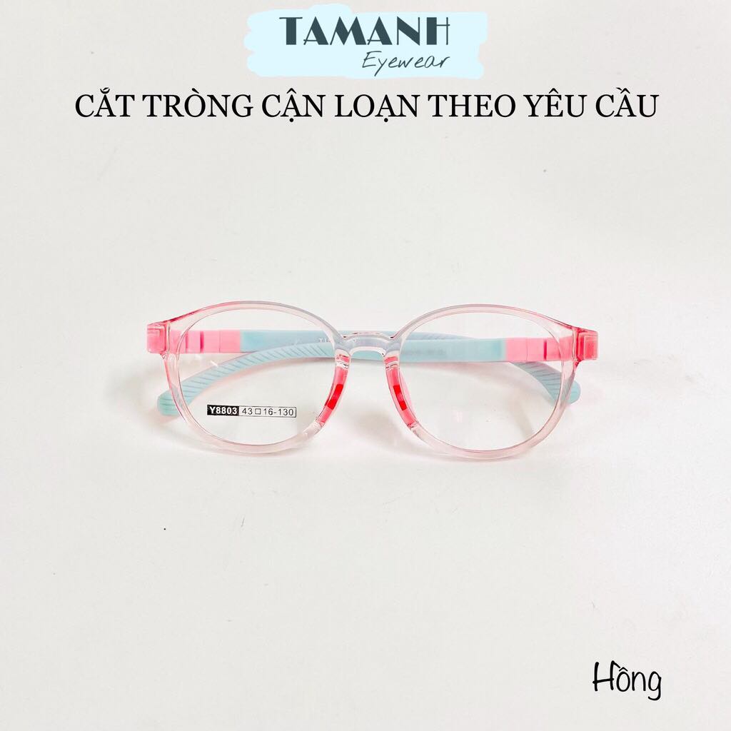 Kính trẻ em gọng dẻo, bản lề 360° siêu bền, siêu dẻo, tặng kèm hộp, khăn lau- nhận cắt mắt cận viễn, loạn