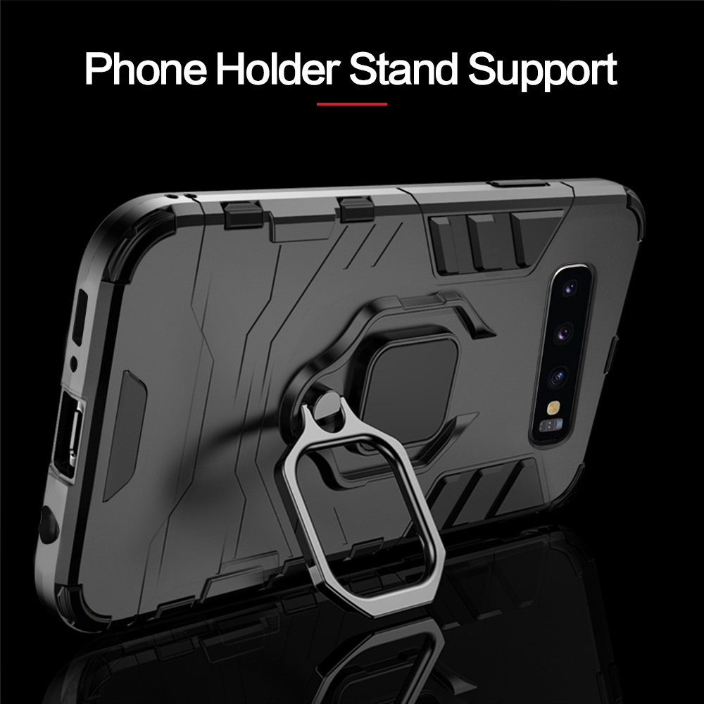 Ốp điện thoại cứng có vòng đỡ từ tính 2 trong 1 cho Samsung Galaxy S21 Ultra S10e S21 S10 S9 Plus