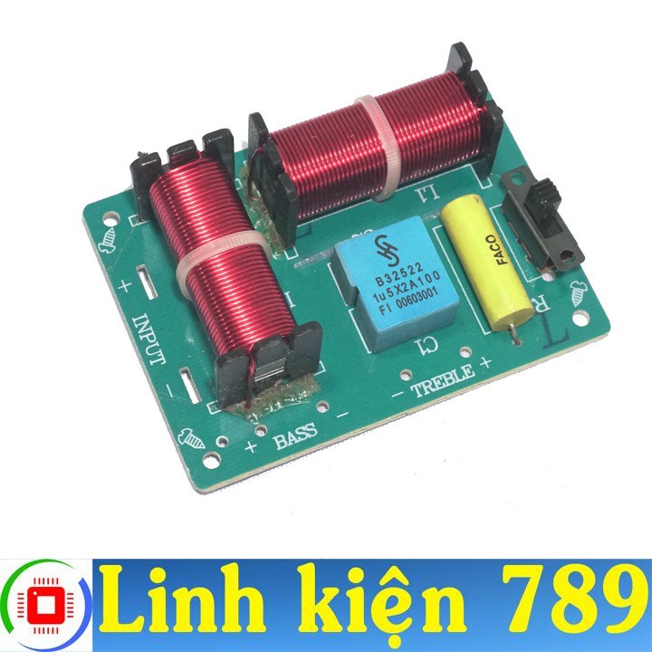 Phân tần loa V1 2 đường tiếng bass 1-2 tấc - linh kiện 789