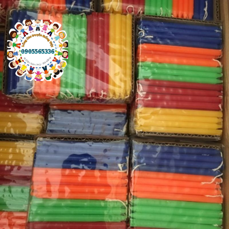 Nến đủ màu thắp sáng lồng đèn size nhỏ - Nến xem bói, xem bài Tarot - Đèn cầy thắp lồng đèn