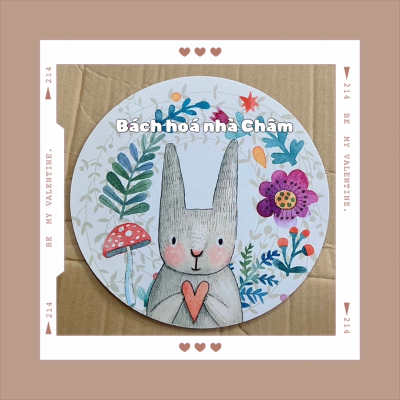 Tấm lót chuột tròn nhiều hoạ tiết xinh xắn 20 cm