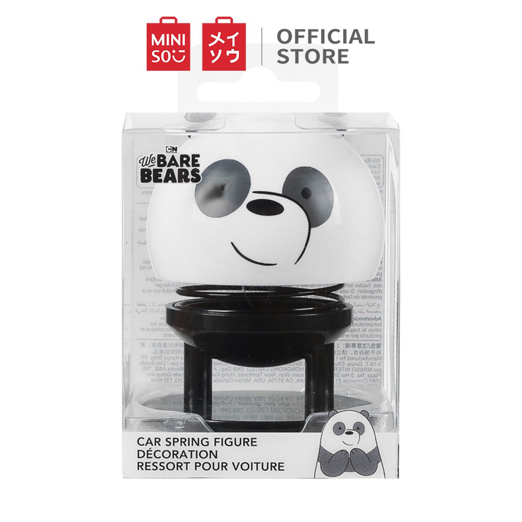 Đồ trang trí xe hơi con lò xo We Bare Bears x Miniso