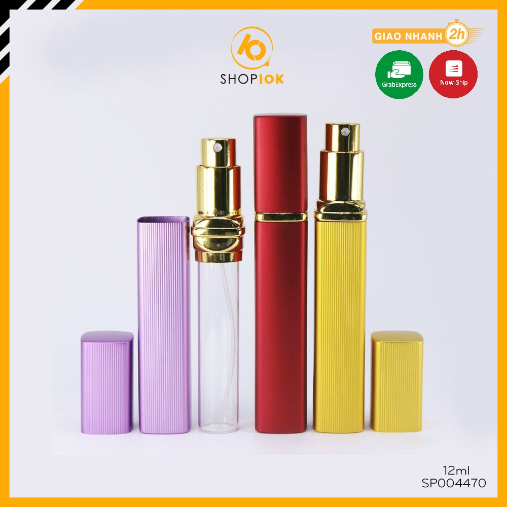 Lọ chiết nước hoa thủy tinh bọc 2 lớp nhôm 12ml - SP004470 | Thế Giới Skin Care
