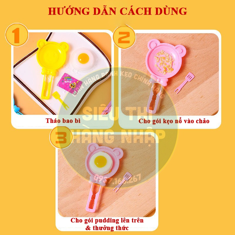 Thạch pudding nổ trứng ốp la mini Funny Castle cho bé vừa ăn vừa chơi sáng tạo