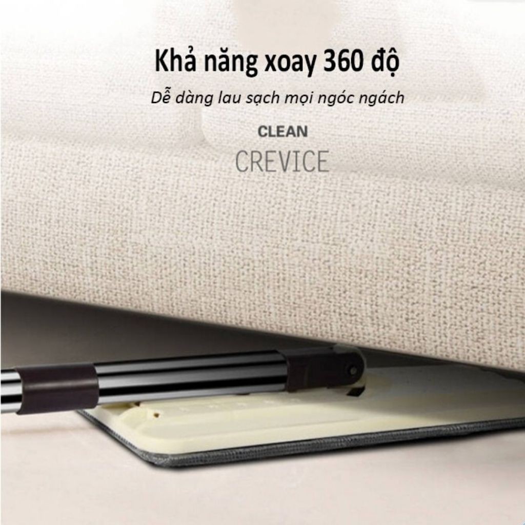 cây lau nhà tự vắt thông minh Xoay 360 Độ tặng Bông Lau