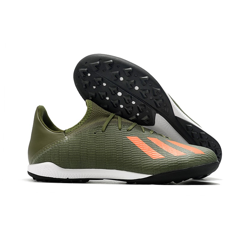 Giày đá bóng Adidas X19.3 Xanh dương ba sọc vàng Đế mềm