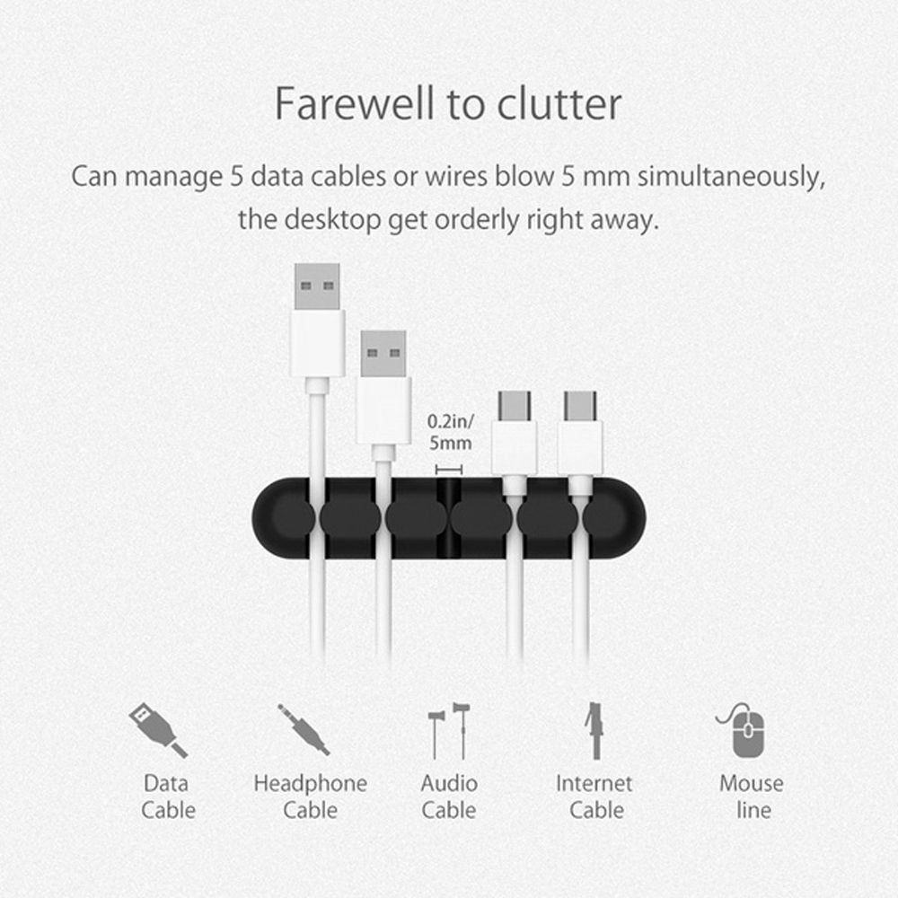 Giá đỡ cố định dây cáp tai nghe 5 ngăn tiện dụng