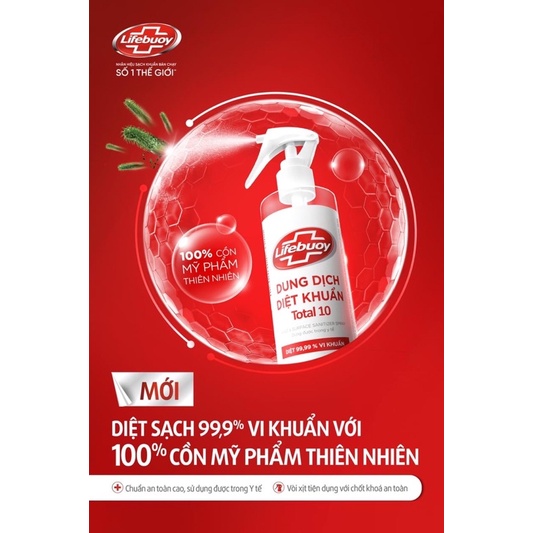 [LIFEBUOY] Chai xịt Dung dịch diệt khuẩn Lifebuoy - chai 330ml