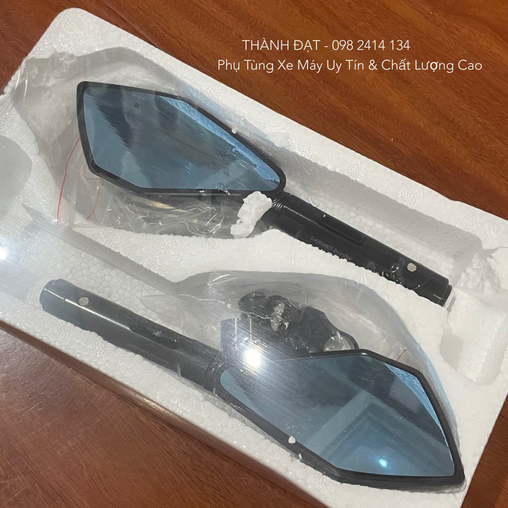 Gương kính chiếu hậu kiểu dáng Ryzoma🛵FREESHIP+FREE PHỤ KIỆN LẮP🛵 CNC nhôm nguyên khối chắc chắn cao cấp đầy đủ phụ kiện