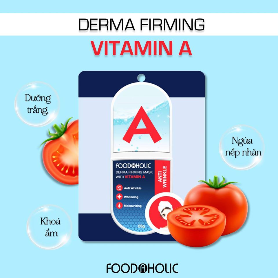 Mặt Nạ Nâng Cơ Ngừa Lão Hóa Foodaholic Derma Firming Mask With Vitamin A 23g