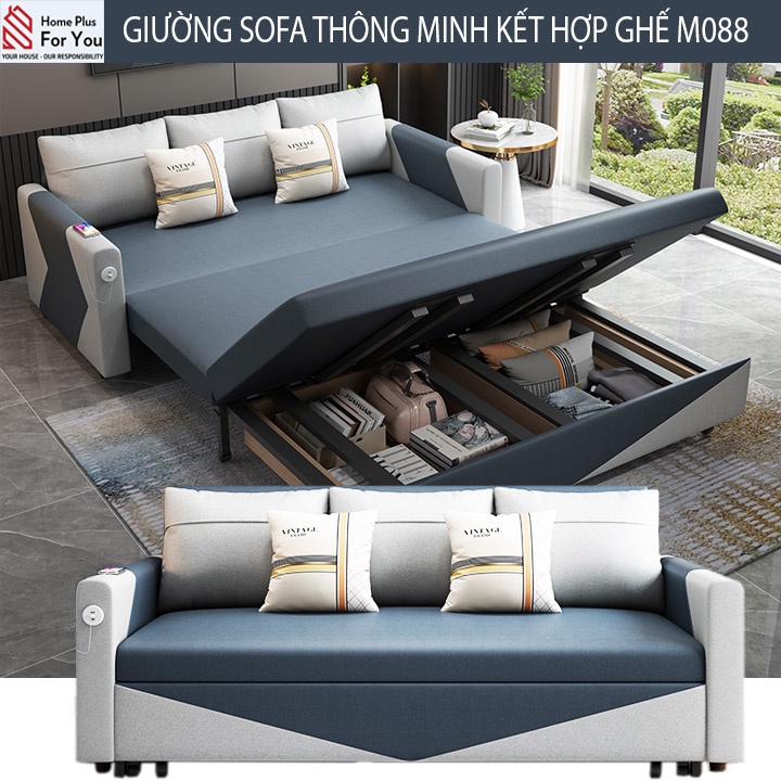 Giường Ngủ Thông Minh Gấp Gọn Thành Ghế Sofa Đa Năng Omega M088 Có Hộc Chứa  Đồ, Sofa Bed Cao Cấp | Shopee Việt Nam