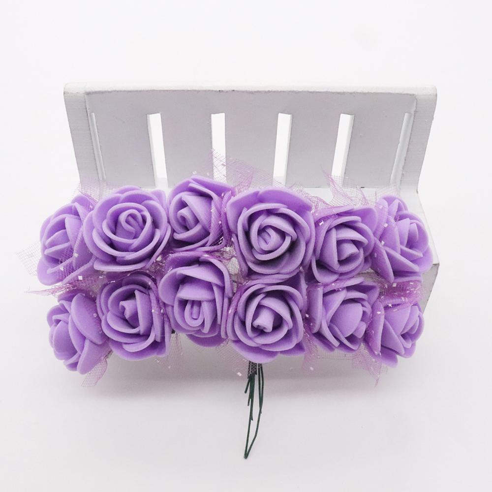 Bó Hoa Hồng Giả 12 Bông Trang Trí Tiệc Cưới