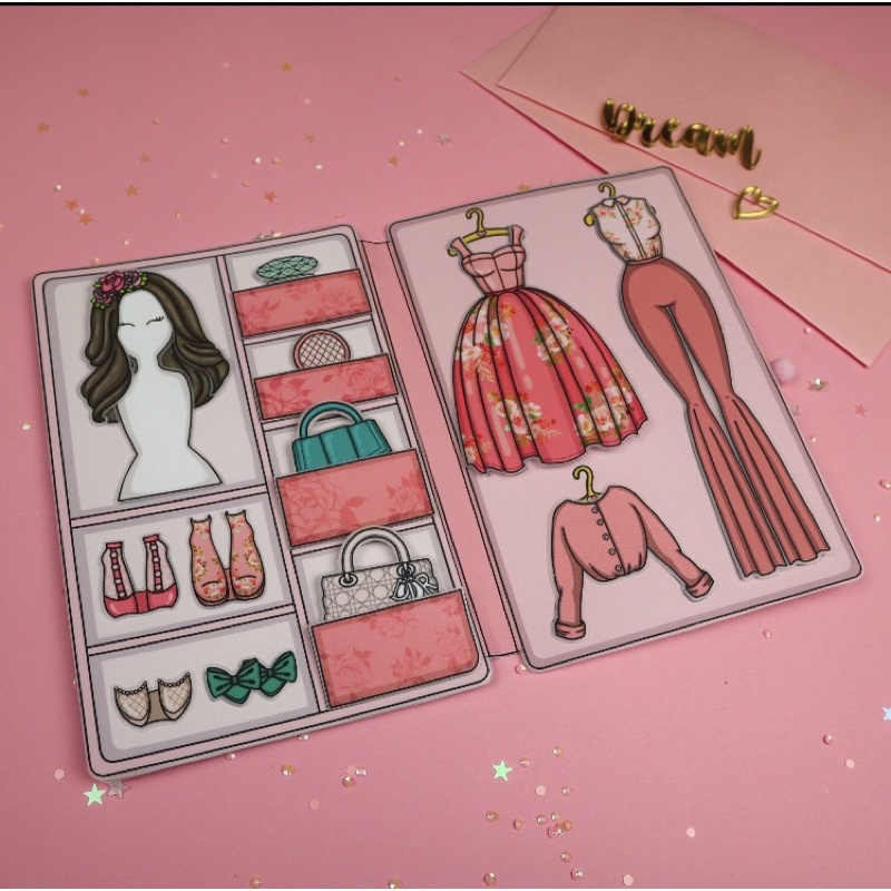 THAY ĐỒ CHO BÚP BÊ GIẤY (BỘ SƯU TẬP MÀU ĐỎ)