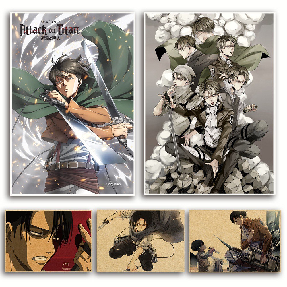 Tranh Treo Tường Hoạt Hình Attack On Titan Levi Ackerman MS: 315