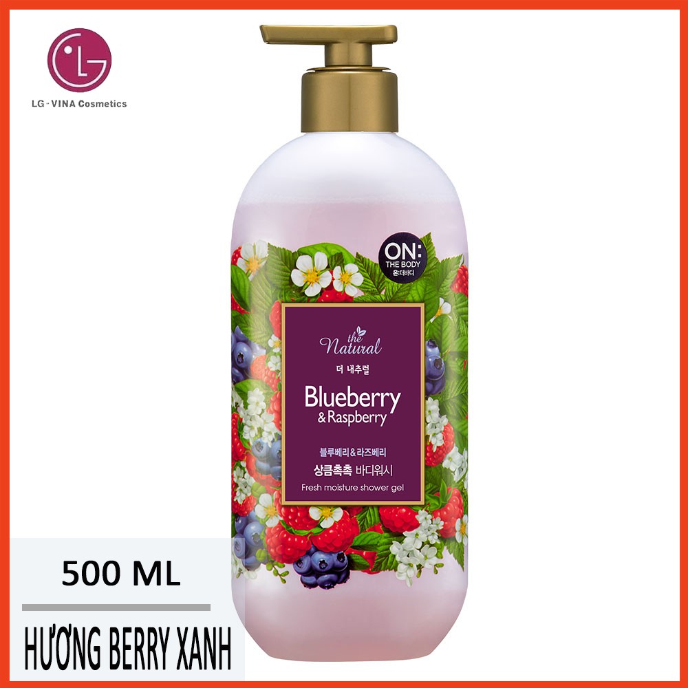 Sữa tắm On The Body Natural Blueberry & Raspberry 500g