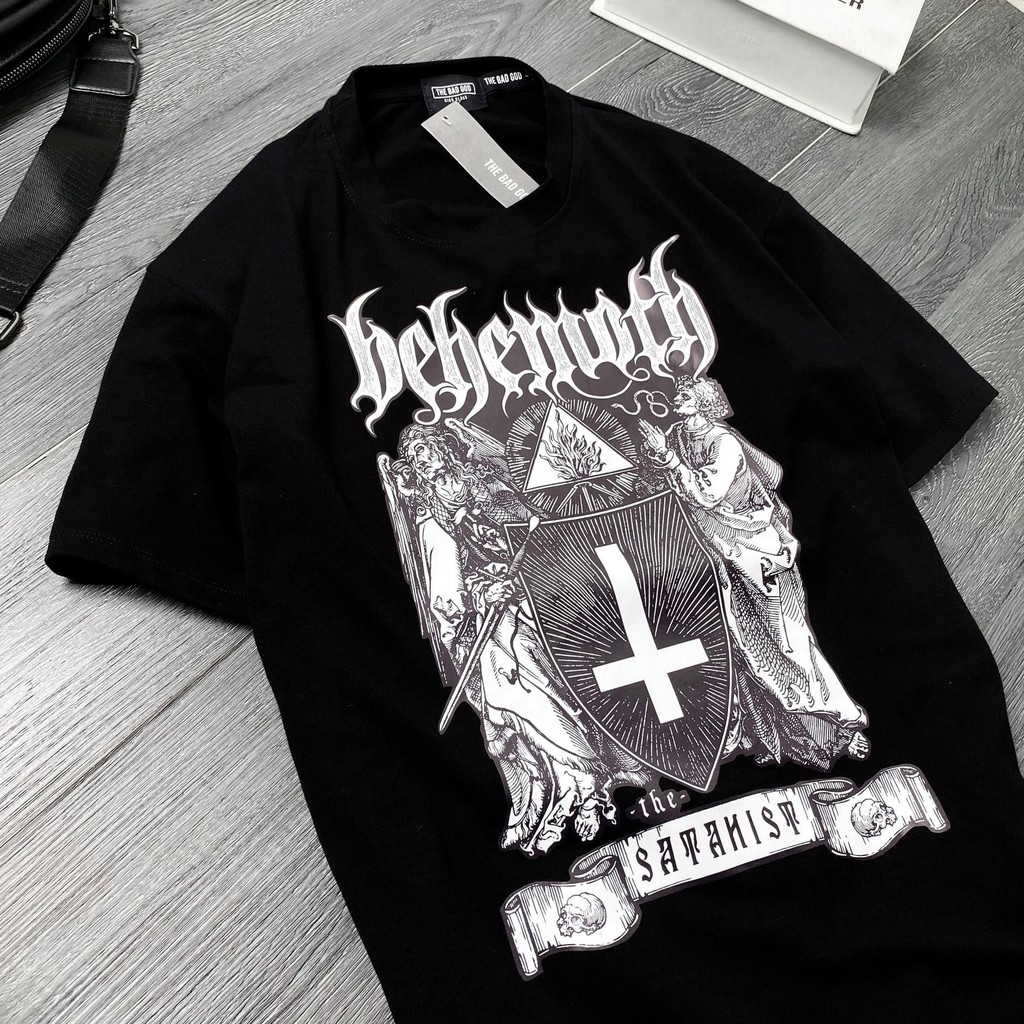 Áo thun tay lỡ BEHEMOTH MSW town, áo thun cotton nam nữ thời trang unisex | BigBuy360 - bigbuy360.vn