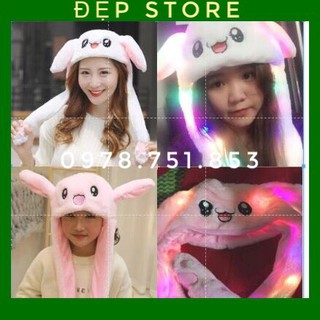 Mũ Tai Thỏ Phát Sáng ❤️ FREESHIP ❤️ Stitch, Vịt Vàng Vẫy Tai Phát Sáng [Hàng Sẵn]