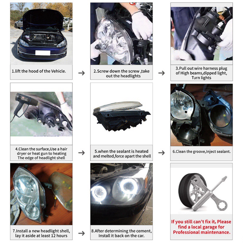 1 Cặp ốp đèn pha trong suốt cho Hyundai Tucson 2005-2009