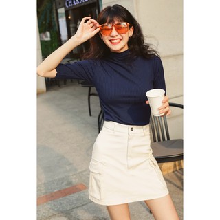 Váy Ngắn Có Túi Bên Hông Pocky Skirt - Gingerbear ( Có Ảnh Chụp Tại Cửa Hàng )