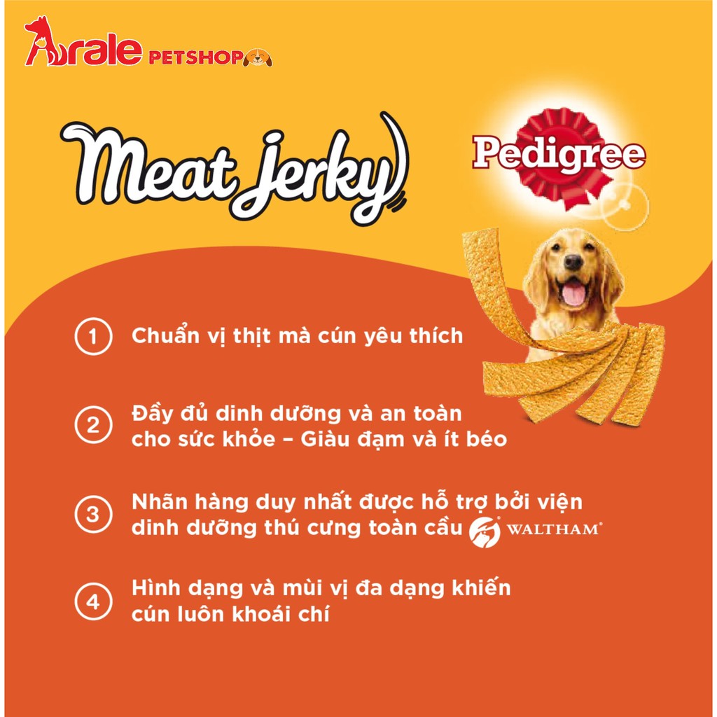 BÒ XÔNG KHÓI QUE MEAT JERKY PEDIGREE CHO CHÓ