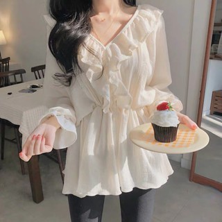 (ORDER) Áo phối bèo hoa tiểu thư bánh bèo - Có ảnh thật
