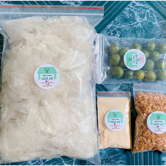 Bánh Tráng  + muối nhuyễn + hành tỏi phi
