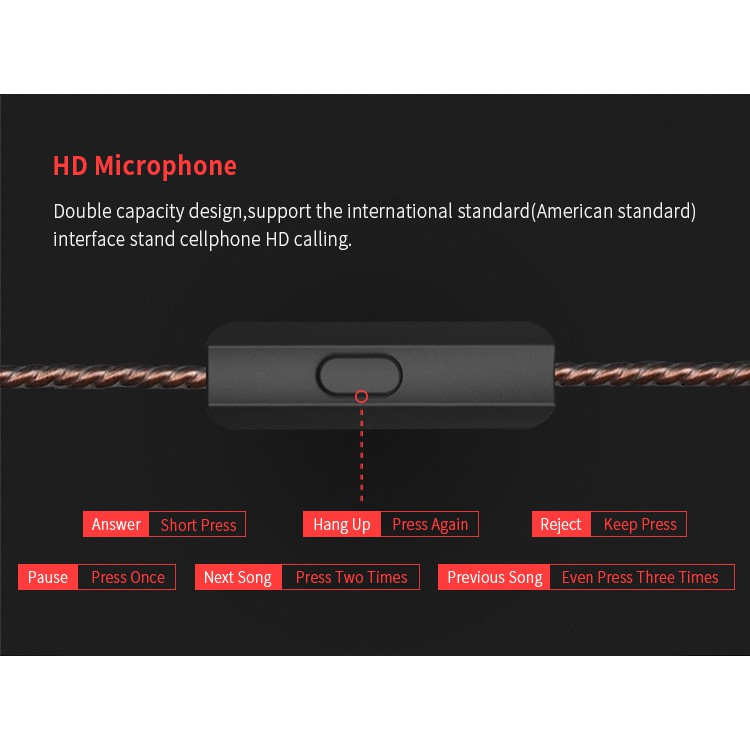 Set tai nghe nhét tai có dây cho người dùng nghiệp dư KZ ES4