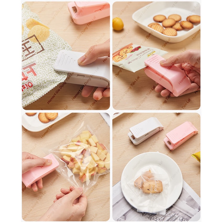 Máy Hàn Miệng Túi Mini Cầm Tay Ép Nhiệt Túi Bảo Quản Thực Phẩm Tiện Lợi Tặng Pin 2A