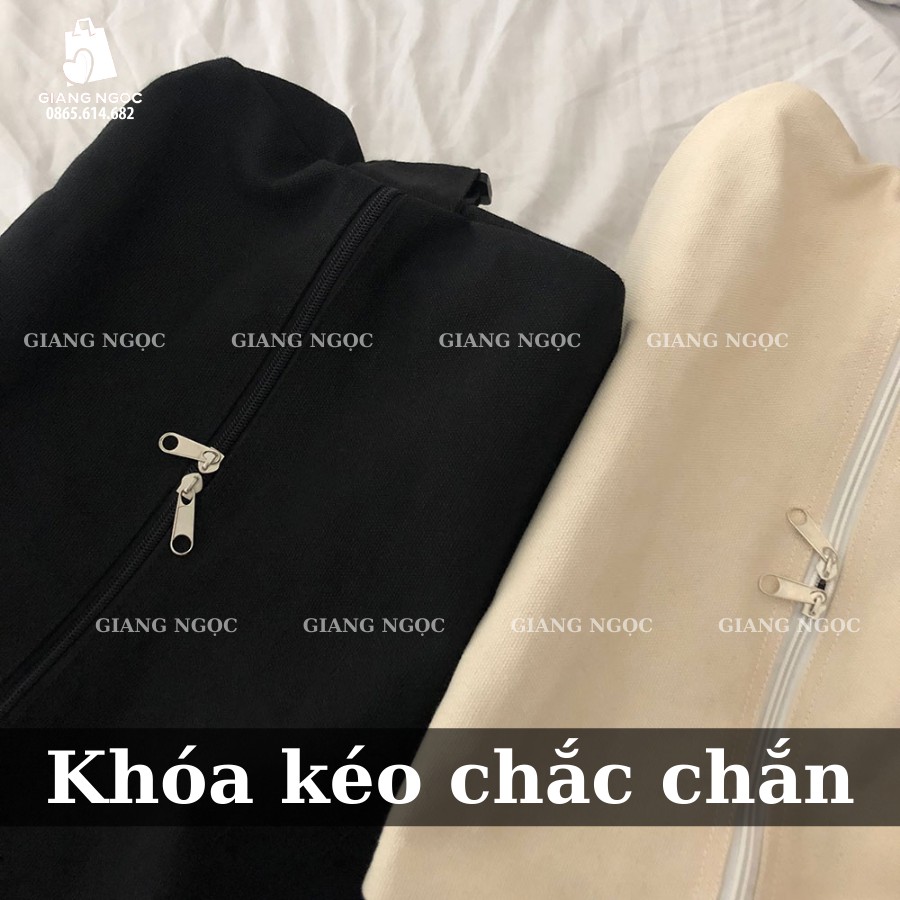 TÚI ĐEO CHÉO TRỐNG SIU TO [CÓ KHÓA & TÚI CON]- VẢI CANVAS- PHONG CÁCH ULZZANG | BigBuy360 - bigbuy360.vn