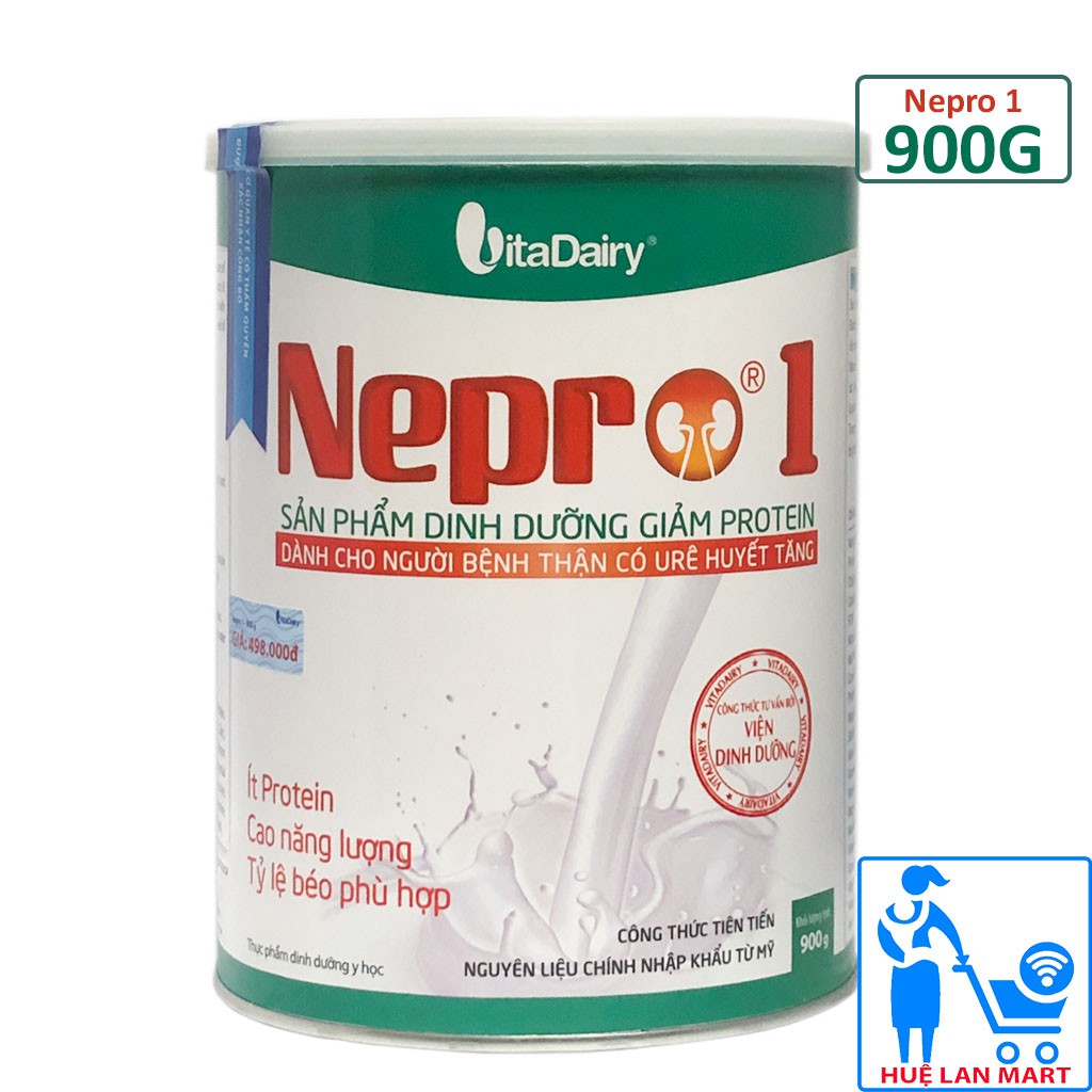 [CHÍNH HÃNG] Sữa Bột Vitadairy Nepro 1 - Hộp 900g (Giảm Protein; Dành cho người bệnh thận có URÊ huyết tăng)