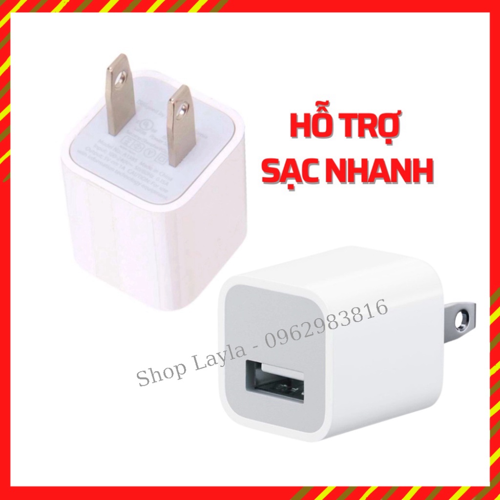 Củ sạc iphone, cục sạc vuông A21 dành cho iPhone ổn định nguồn điện 2A, tuổi thọ cao